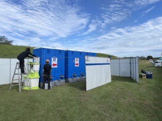 仮設トイレ(北地区ふるさと祭り)