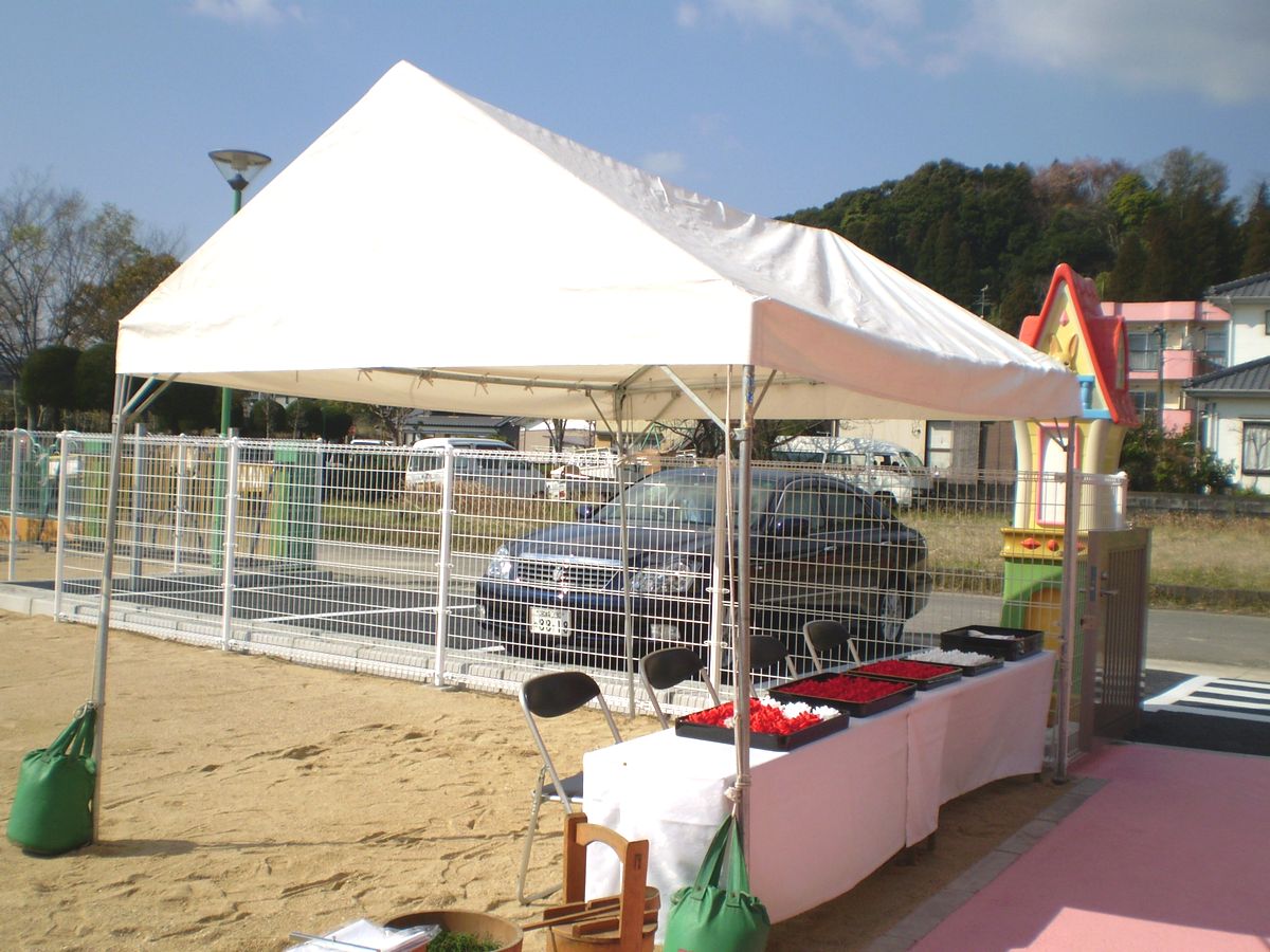 集会用テント　1k×1.5k　白