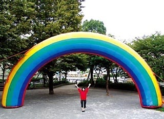 エアアーチ８ｍ半円レインボーNo.8-35