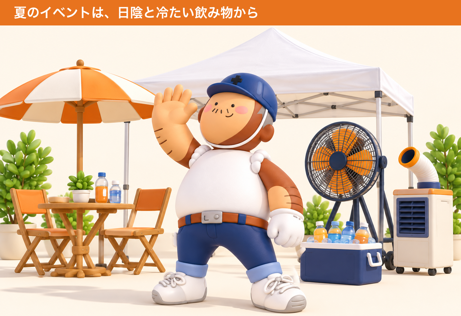 夏のイベントの熱中症対策用品をレンタルできるレントオール宮崎